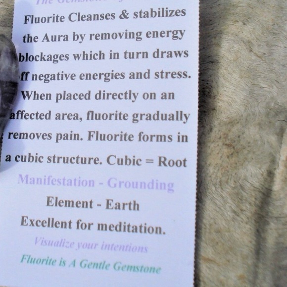2” Rainbow Fluorite Angel Purple Clear Crystal Helper Guide - Picture 7 of 7